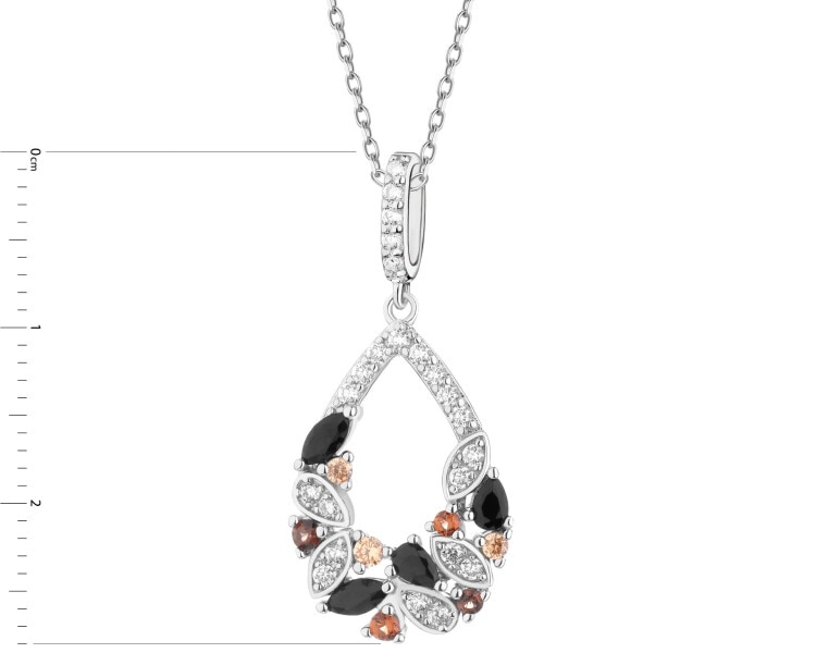 Stříbrný přívěsek se zirkony