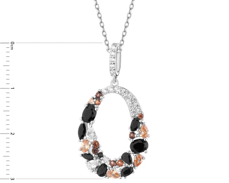 Stříbrný přívěsek se zirkony