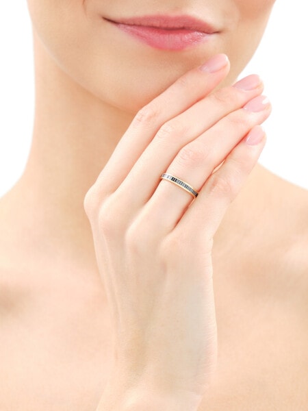 Zlatý prsten s černými diamanty - 0,36 ct - ryzost 585