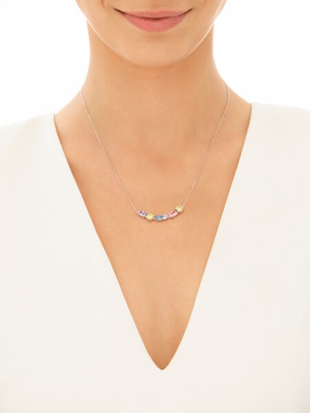 Stříbrný náhrdelník se zirkony
