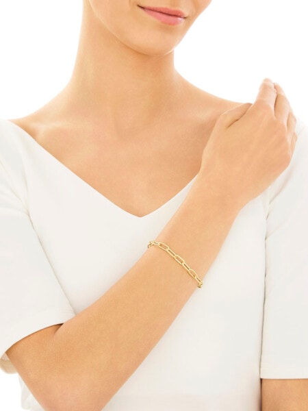 Złota bransoletka - paper clip