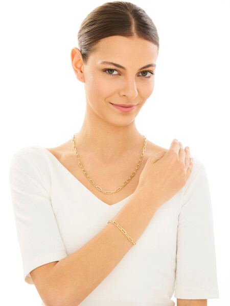 Złota bransoletka - paper clip