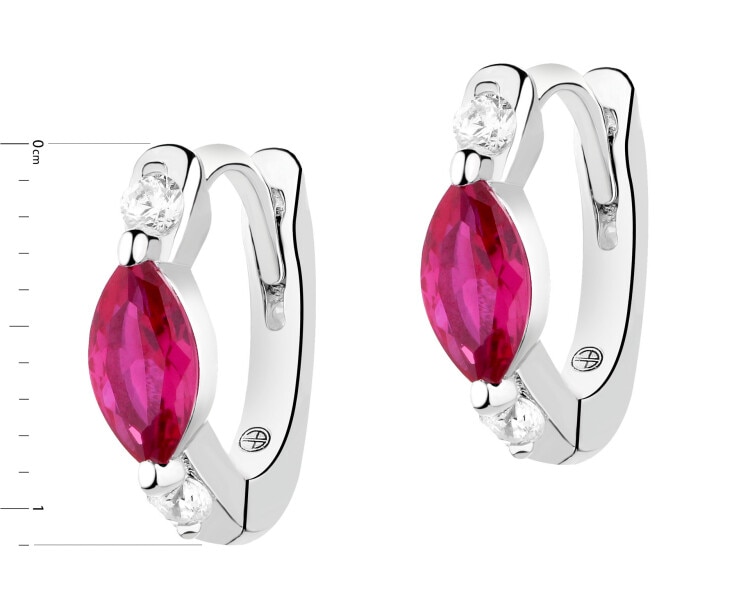 Stříbrné náušnice se zirkony - kroužky