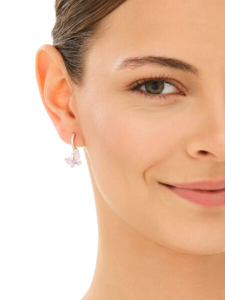 Kolczyki srebrne z cyrkoniami - motyle