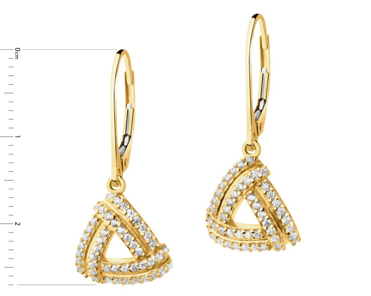 Złote kolczyki z cyrkoniami