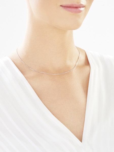 14ct White Gold Neck Chain