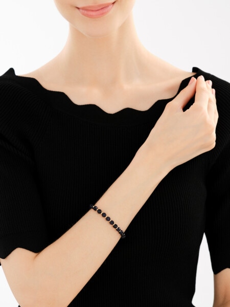 Bransoletka z mosiądzu pozłacana z kamieniami jubilerskimi - noc Kairu