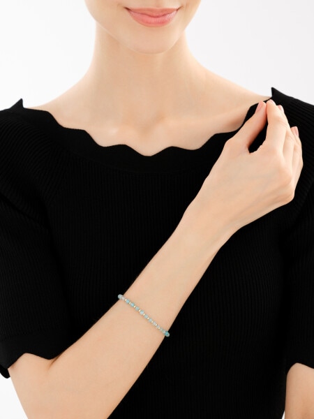 Bransoletka z mosiądzu pozłacana z agatami