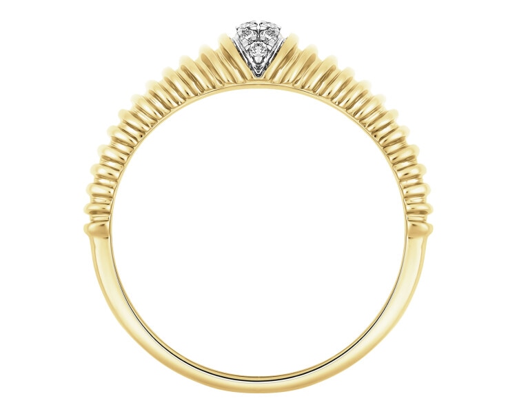 Zlatý prsten s brilianty - 0,07 ct - ryzost 585