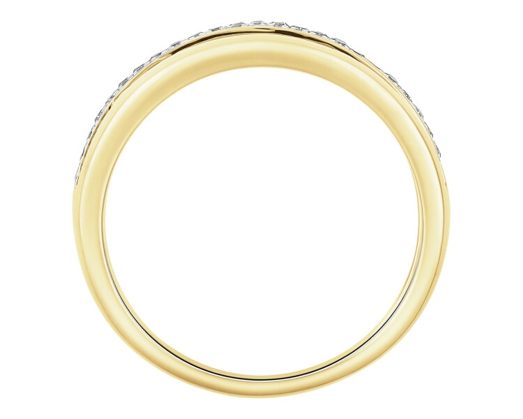 Zlatý prsten s diamanty - 0,09 ct - ryzost 585