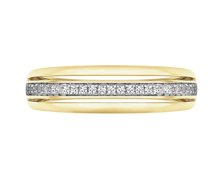 Zlatý prsten s diamanty - 0,09 ct - ryzost 585