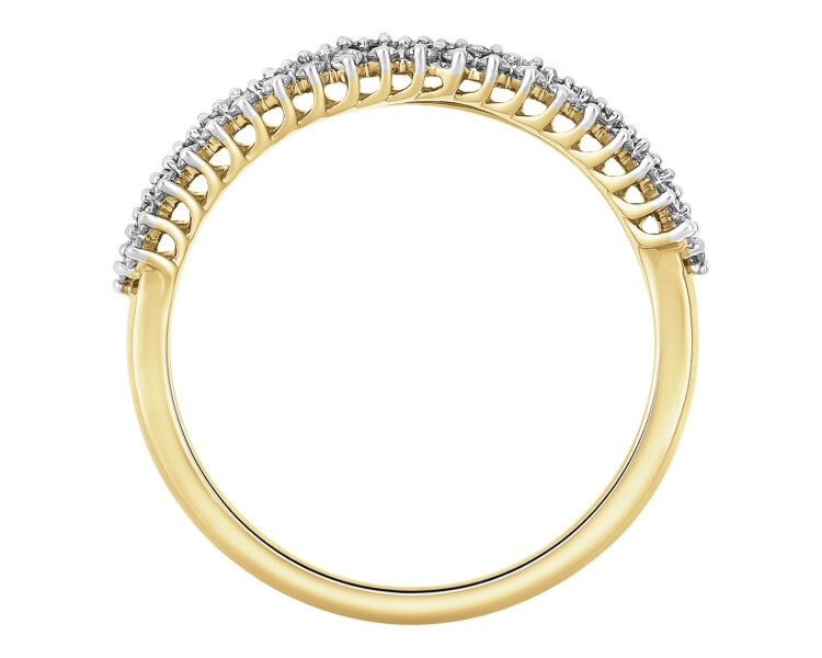 Zlatý prsten s brilianty - 0,30 ct - ryzost 585