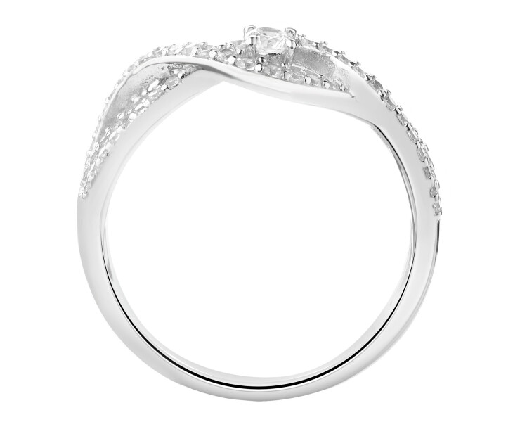 Stříbrný prsten se zirkony