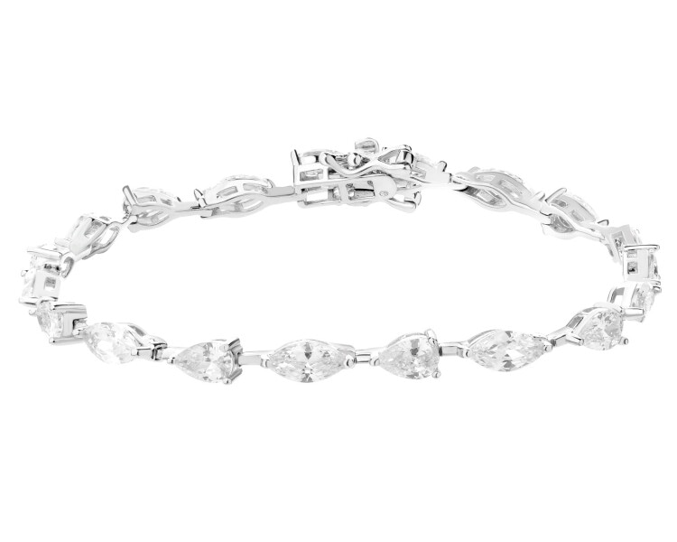 Bransoletka srebrna z cyrkoniami