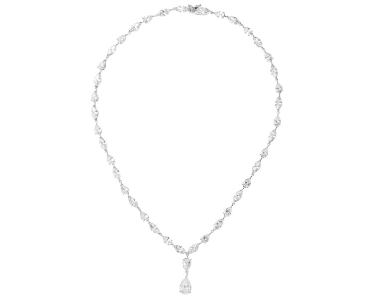 Naszyjnik srebrny z cyrkoniami