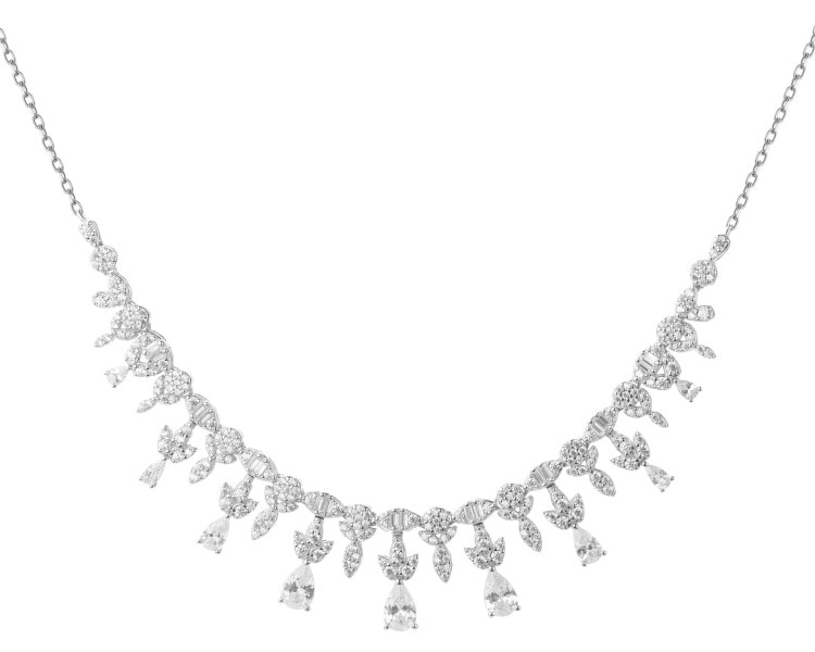 Naszyjnik srebrny z cyrkoniami