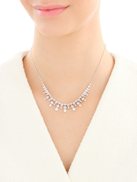 Naszyjnik srebrny z cyrkoniami