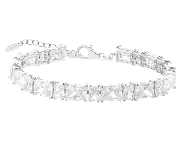 Bransoletka srebrna z cyrkoniami