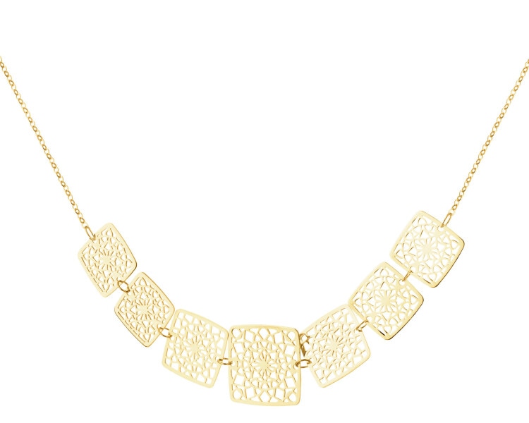 Złoty naszyjnik - rozety