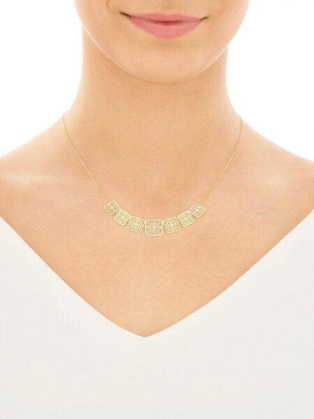 Złoty naszyjnik - rozety