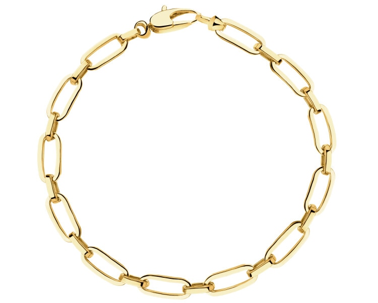 Złota bransoletka - paper clip