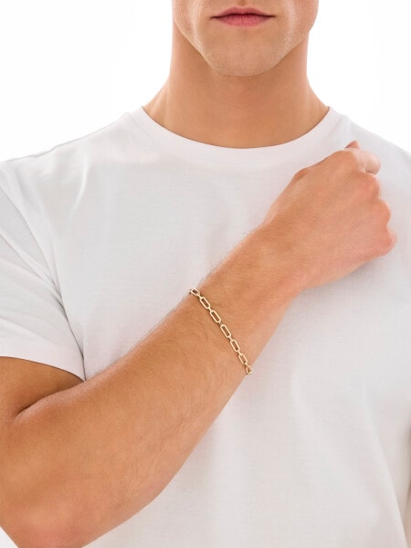 Złota bransoletka - paper clip