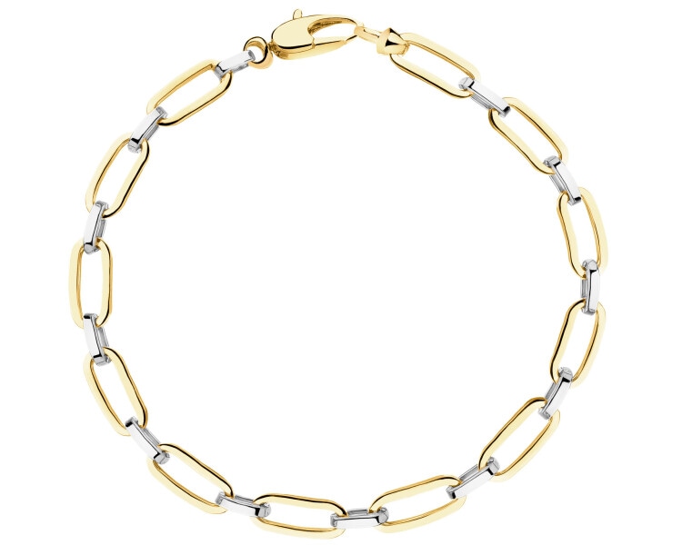 Złota bransoletka - paper clip