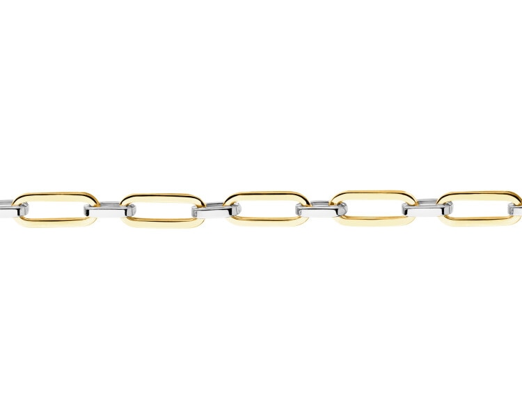 Złota bransoletka - paper clip