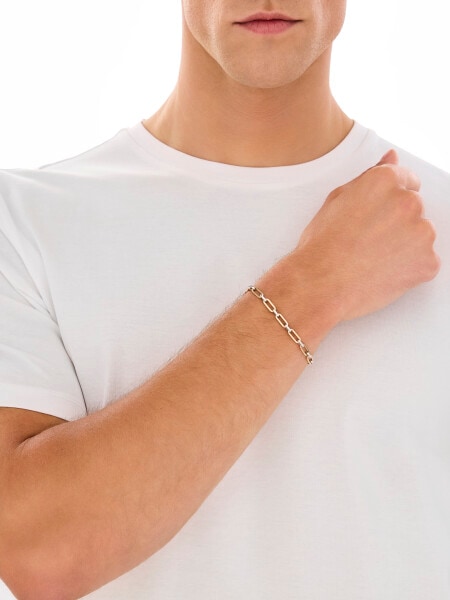 Złota bransoletka - paper clip