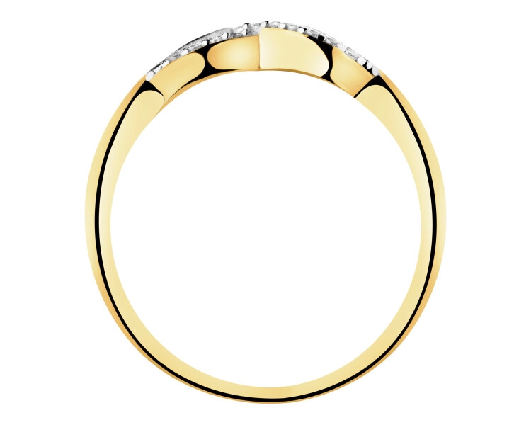 Złoty pierścionek z cyrkoniami - nieskończoność