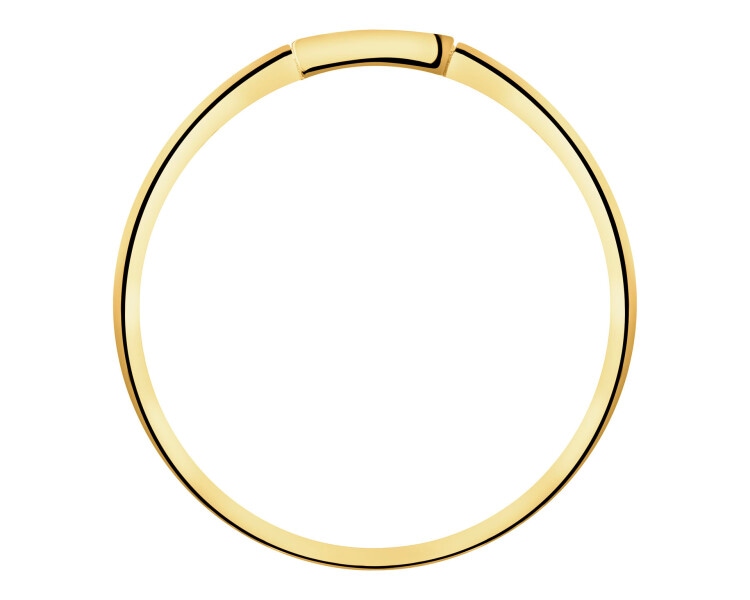 Złoty pierścionek z cyrkoniami