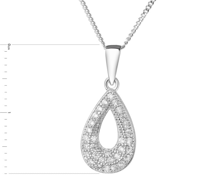 Naszyjnik srebrny z cyrkoniami