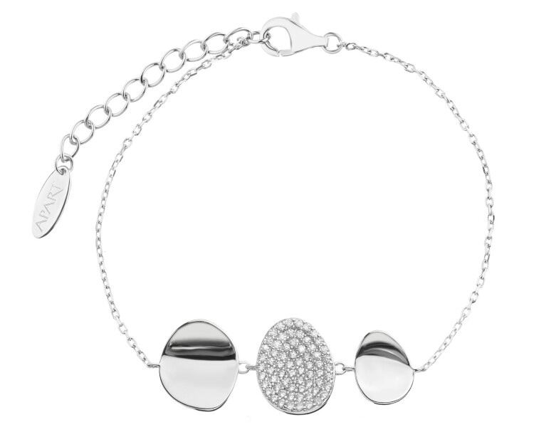 Bransoletka srebrna z cyrkoniami