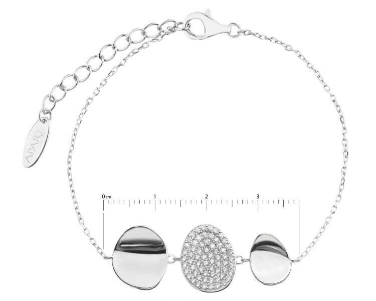 Bransoletka srebrna z cyrkoniami