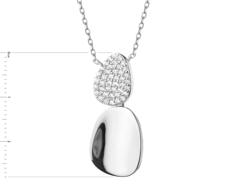 Naszyjnik srebrny z cyrkoniami