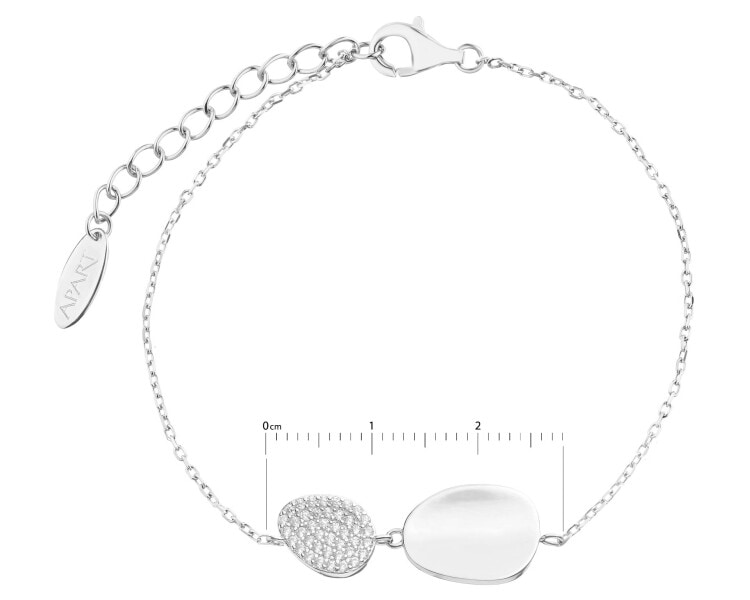 Bransoletka srebrna z cyrkoniami