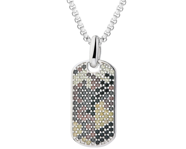 Stříbrný přívěsek se zirkony