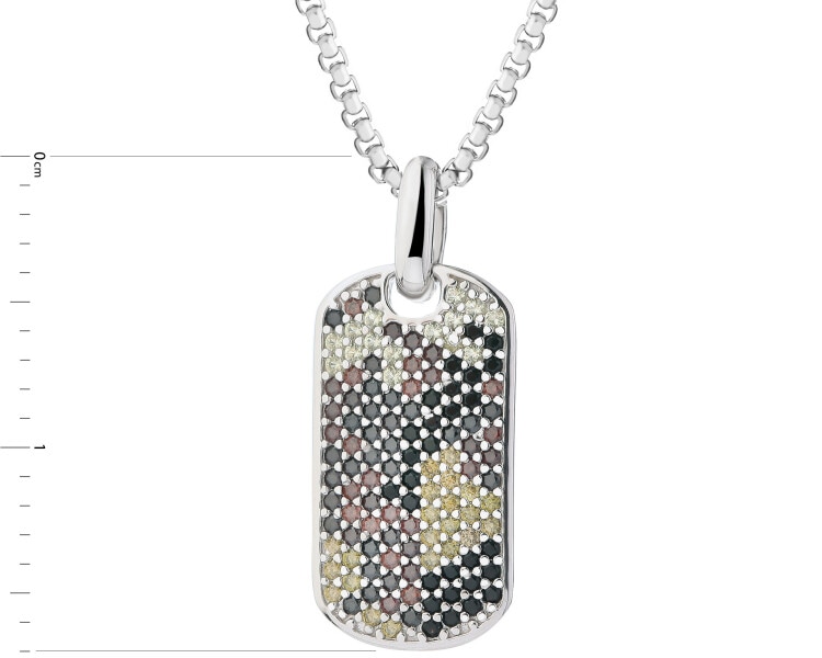 Stříbrný přívěsek se zirkony