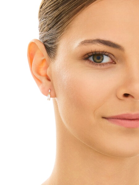 Złote kolczyki z cyrkoniami