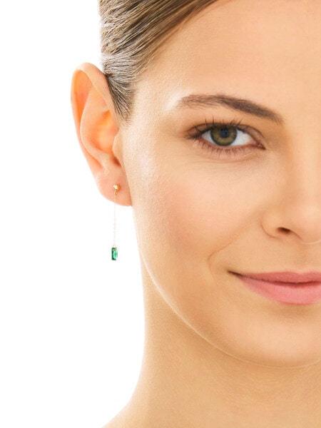 Zlaté náušnice se zirkony