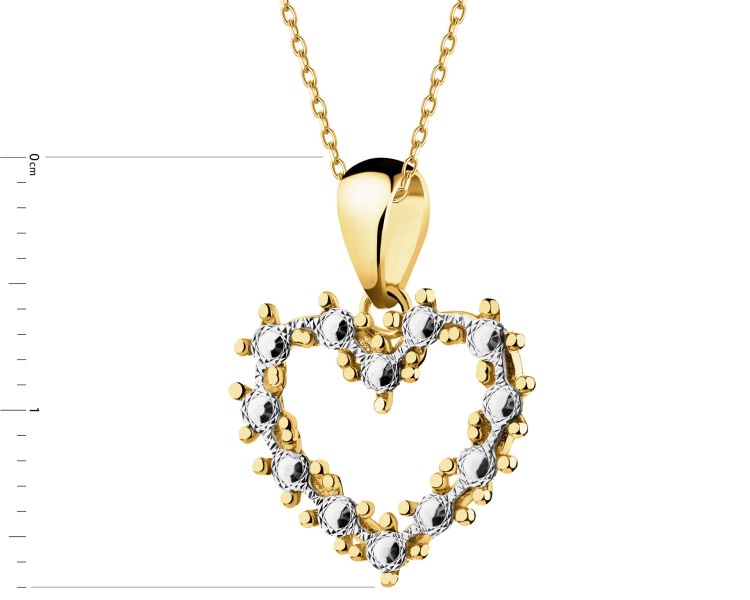 Zlatý přívěsek - srdce