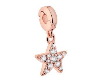 Zawieszka srebrna new charms z cyrkoniami - gwiazda