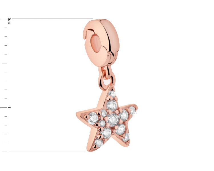 Zawieszka srebrna new charms z cyrkoniami - gwiazda