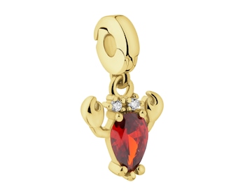 Zawieszka srebrna new charms z cyrkoniami - krab