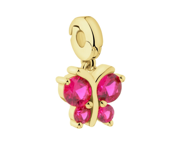 Zawieszka srebrna new charms z cyrkoniami - motyl