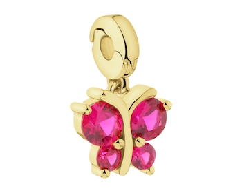 Zawieszka srebrna new charms z cyrkoniami - motyl
