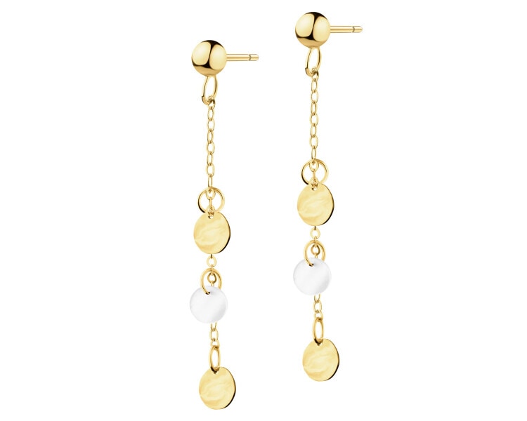 Zlaté náušnice s perletí