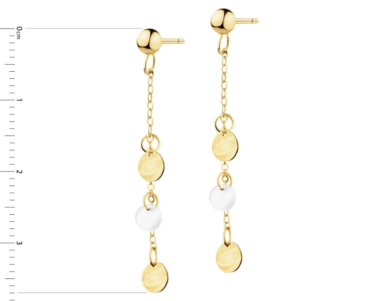 Zlaté náušnice s perletí