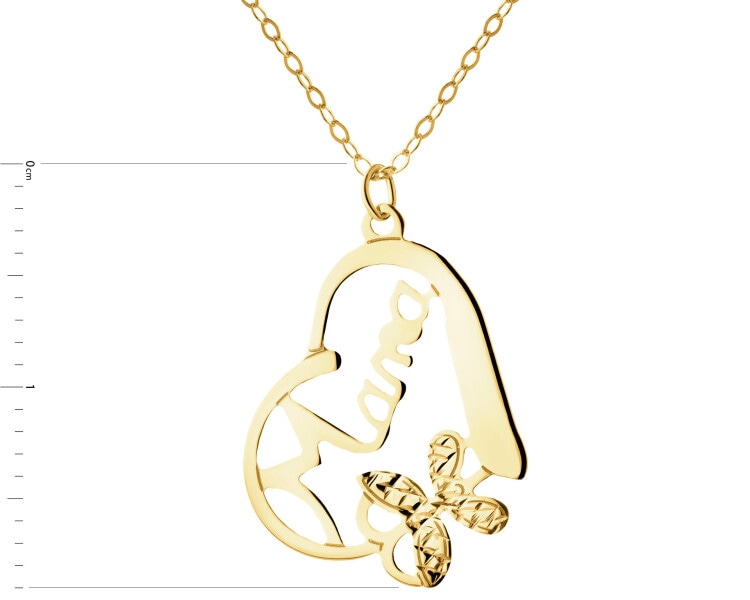 Złoty naszyjnik - mama