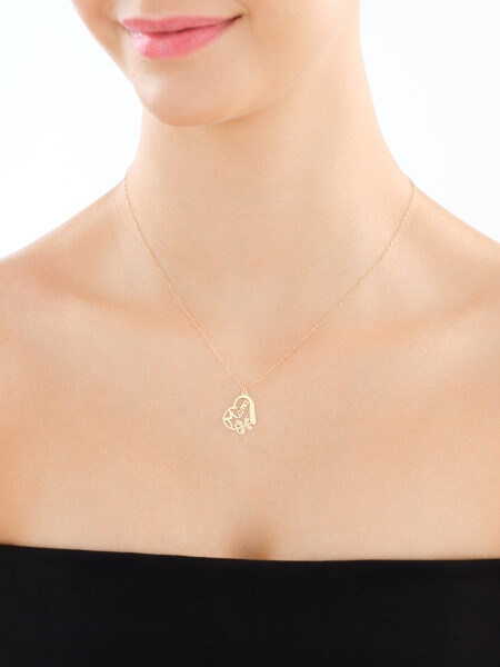 Złoty naszyjnik - mama